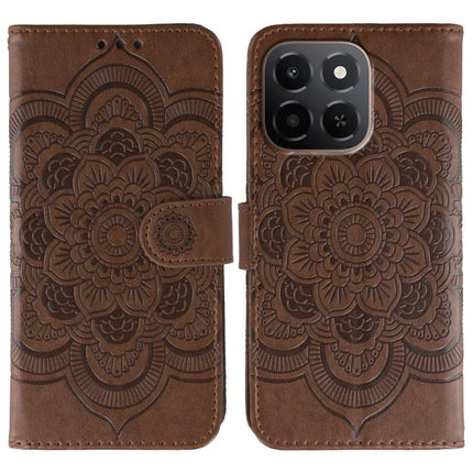 Sun Mandala Embossing Pattern Phone Leather Case, For Honor X5c Plus, For Honor X6c 4G, For Honor 400 Pro Global 160.8mm