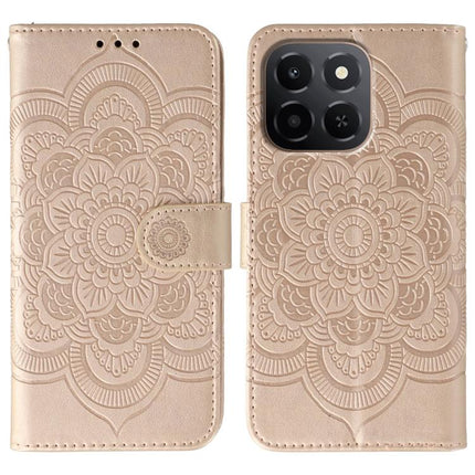 Sun Mandala Embossing Pattern Phone Leather Case, For Honor X5c Plus, For Honor X6c 4G, For Honor 400 Pro Global 160.8mm