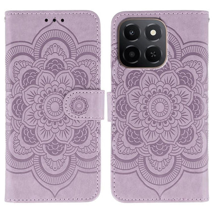 Sun Mandala Embossing Pattern Phone Leather Case, For Honor X5c Plus, For Honor X6c 4G, For Honor 400 Pro Global 160.8mm
