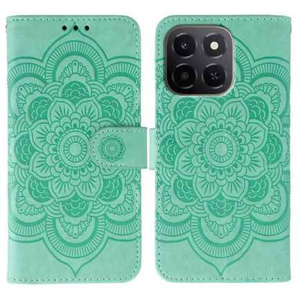 Sun Mandala Embossing Pattern Phone Leather Case, For Honor X5c Plus, For Honor X6c 4G, For Honor 400 Pro Global 160.8mm