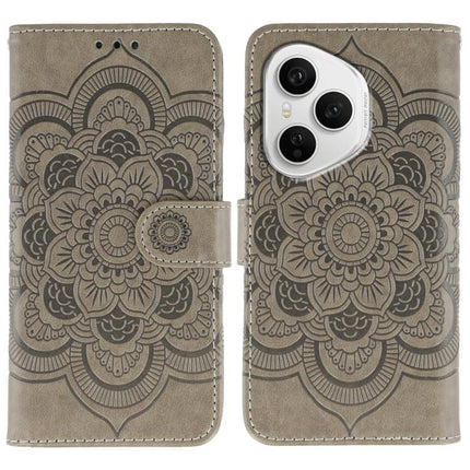 Sun Mandala Embossing Pattern Phone Leather Case, For Honor X5c Plus, For Honor X6c 4G, For Honor 400 Pro Global 160.8mm