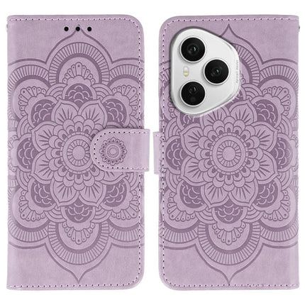 Sun Mandala Embossing Pattern Phone Leather Case, For Honor X5c Plus, For Honor X6c 4G, For Honor 400 Pro Global 160.8mm