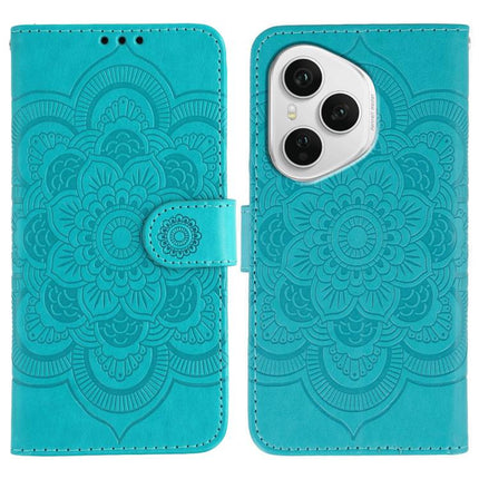 Sun Mandala Embossing Pattern Phone Leather Case, For Honor X5c Plus, For Honor X6c 4G, For Honor 400 Pro Global 160.8mm