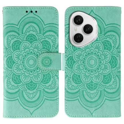 Sun Mandala Embossing Pattern Phone Leather Case, For Honor X5c Plus, For Honor X6c 4G, For Honor 400 Pro Global 160.8mm