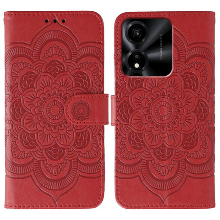 Sun Mandala Embossing Pattern Phone Leather Case, For Honor X5c Plus, For Honor X6c 4G, For Honor 400 Pro Global 160.8mm