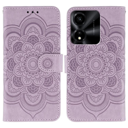 Sun Mandala Embossing Pattern Phone Leather Case, For Honor X5c Plus, For Honor X6c 4G, For Honor 400 Pro Global 160.8mm
