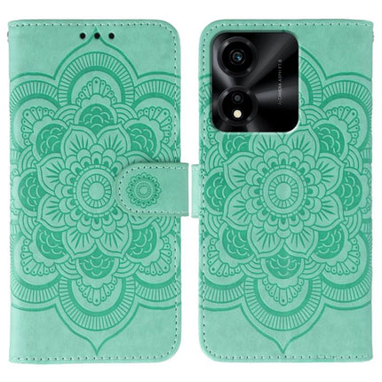 Sun Mandala Embossing Pattern Phone Leather Case, For Honor X5c Plus, For Honor X6c 4G, For Honor 400 Pro Global 160.8mm