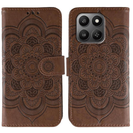 Sun Mandala Embossing Pattern Phone Leather Case, For Honor Magic8 Pro, For Honor Magic8, For Honor X7d 5G