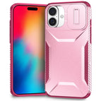 For iPhone 16 / Pink + Rose Red
