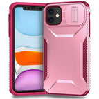 For iPhone 11 / Pink + Rose Red