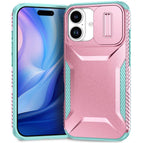 For iPhone 17 / Grey Green + Pink