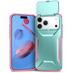 For iPhone 18 Pro / 18 Pro / Pink + Grey Green