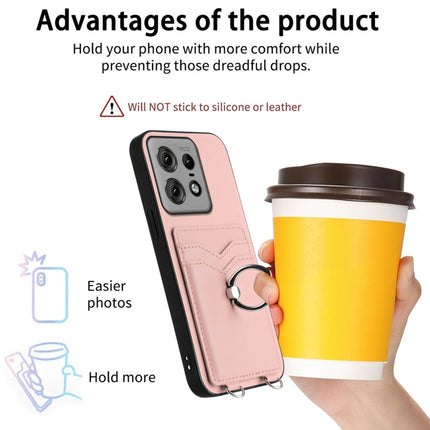 R20 Crossbody Rope Ring Card Holder Phone Case, For Motorola Edge 50 Pro EU Edition, For Motorola Moto G 5G 2024, For Motorola Moto G Play 2024 5G, For Motorola Moto G Stylus 5G 2024