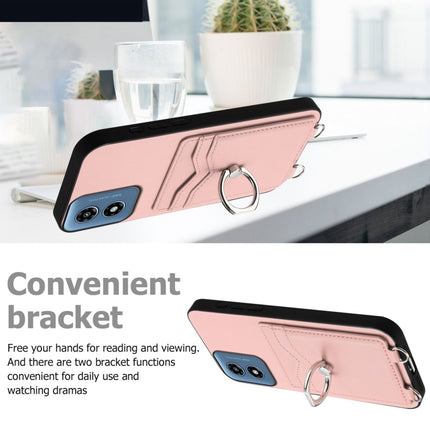 R20 Crossbody Rope Ring Card Holder Phone Case, For Motorola Moto G Play 2024 4G, For Motorola Moto G Power 5G 2024