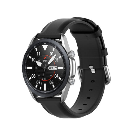 Round Tail Leather Strap, Size: Free Size 22mm, For Galaxy Watch 3 45mm