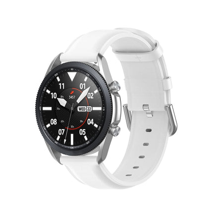 Round Tail Leather Strap, Size: Free Size 22mm, For Galaxy Watch 3 45mm