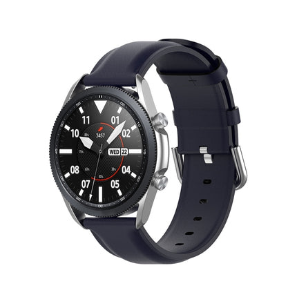Round Tail Leather Strap, Size: Free Size 22mm, For Galaxy Watch 3 45mm