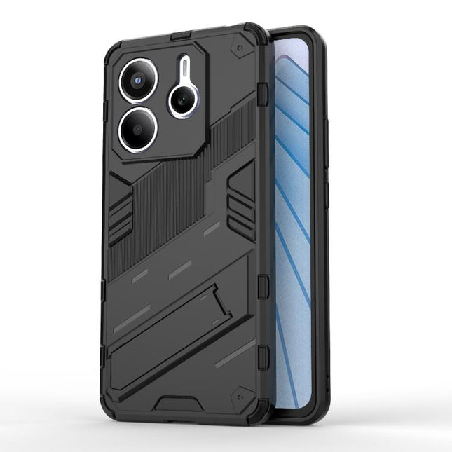 Punk Armor 2 in 1 PC + TPU Phone Case with Holder, For Redmi Note 14 5G, For Redmi 14C 4G Global, For Redmi K70 Ultra Global