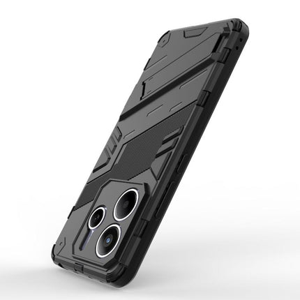Punk Armor 2 in 1 PC + TPU Phone Case with Holder, For Redmi Note 14 5G, For Redmi 14C 4G Global, For Redmi K70 Ultra Global