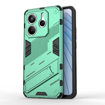 Punk Armor 2 in 1 PC + TPU Phone Case with Holder, For Redmi Note 14 5G, For Redmi 14C 4G Global, For Redmi K70 Ultra Global