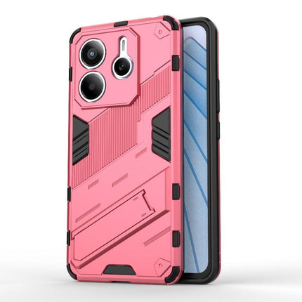 Punk Armor 2 in 1 PC + TPU Phone Case with Holder, For Redmi Note 14 5G, For Redmi 14C 4G Global, For Redmi K70 Ultra Global