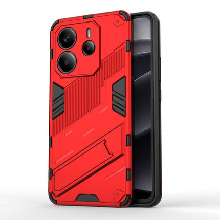 Punk Armor 2 in 1 PC + TPU Phone Case with Holder, For Redmi Note Turbo 4, For Redmi Note 14 Pro 4G, For Redmi Note 14 4G 163.25mm