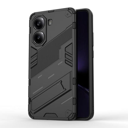 Punk Armor 2 in 1 PC + TPU Phone Case with Holder, For Redmi Note Turbo 4, For Redmi Note 14 Pro 4G, For Redmi Note 14 4G 163.25mm