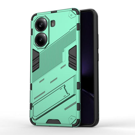 Punk Armor 2 in 1 PC + TPU Phone Case with Holder, For Redmi Note Turbo 4, For Redmi Note 14 Pro 4G, For Redmi Note 14 4G 163.25mm
