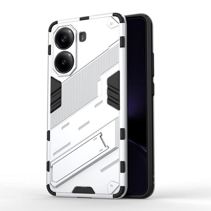 Punk Armor 2 in 1 PC + TPU Phone Case with Holder, For Redmi Note Turbo 4, For Redmi Note 14 Pro 4G, For Redmi Note 14 4G 163.25mm