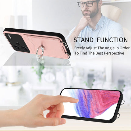 R20 Crossbody Rope Ring Card Holder Phone Case, For Xiaomi Redmi Note 13 Pro+, For Xiaomi Redmi 12 4G Global, For Xiaomi Redmi K60 / K60 Pro, For Xiaomi Redmi K60 Champion Edition