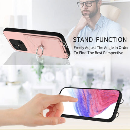 R20 Crossbody Rope Ring Card Holder Phone Case, For Xiaomi Redmi 10C