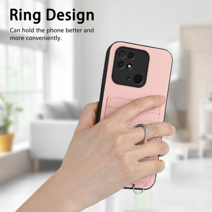 R20 Crossbody Rope Ring Card Holder Phone Case, For Xiaomi Redmi 10C