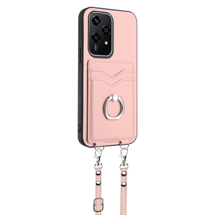 R20 Crossbody Rope Ring Card Holder Phone Case, For Honor 200 Lite Global, For Honor X8b Global, For Honor X9b / Magic6 Lite, For Honor X7b / Play 8T 5G