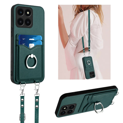 R20 Crossbody Rope Ring Card Holder Phone Case, For Honor X6a Global, For Honor 90, For Honor X50i, For Honor X7a / Play7T