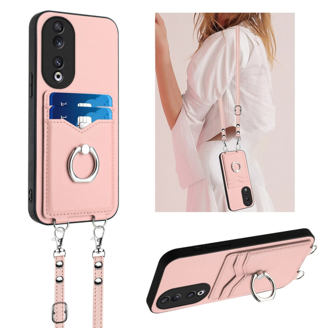 R20 Crossbody Rope Ring Card Holder Phone Case, For Honor X6a Global, For Honor 90, For Honor X50i, For Honor X7a / Play7T