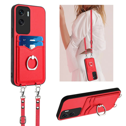 R20 Crossbody Rope Ring Card Holder Phone Case, For Honor X6a Global, For Honor 90, For Honor X50i, For Honor X7a / Play7T