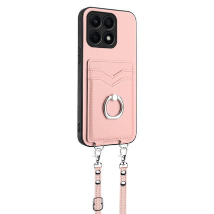 R20 Crossbody Rope Ring Card Holder Phone Case, For Honor X8a, For Honor X9a / Magic5 Lite