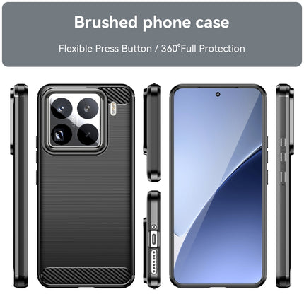 Carbon Fiber Brushed Texture TPU Phone Case, For Xiaomi 15 Pro, For Xiaomi 15, For Xiaomi 14T Pro, For Xiaomi 14 Civi, For Xiaomi Civi 4 Pro
