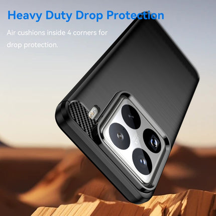Carbon Fiber Brushed Texture TPU Phone Case, For Xiaomi 15 Pro, For Xiaomi 15, For Xiaomi 14T Pro, For Xiaomi 14 Civi, For Xiaomi Civi 4 Pro