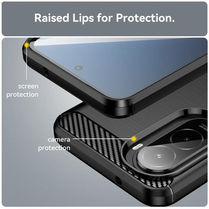 Carbon Fiber Brushed Texture TPU Phone Case, For Xiaomi Poco M7 4G 169mm, For Xiaomi Poco M7 Plus 5G, For Xiaomi 15T Pro 5G, For Xiaomi 15T 5G, For Xiaomi Poco F7 Ultra, For Xiaomi Poco F7 Pro, For Xiaomi 15 Ultra, For Xiaomi Poco X7 Pro