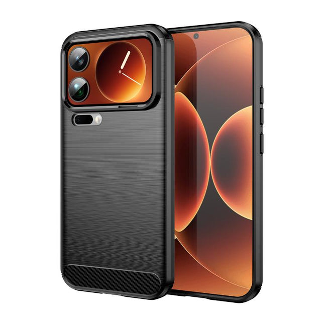 Carbon Fiber Brushed Texture TPU Phone Case, For Xiaomi 17, For Xiaomi Poco M7 4G 169mm, For Xiaomi Poco M7 Plus 5G, For Xiaomi 15T Pro 5G, For Xiaomi 15T 5G, For Xiaomi Poco F7 Ultra, For Xiaomi Poco F7 Pro, For Xiaomi 15 Ultra