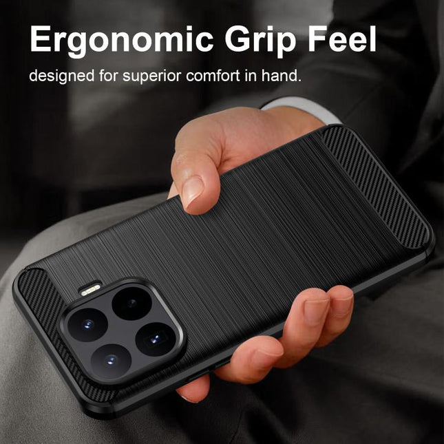 Carbon Fiber Brushed Texture TPU Phone Case, For Xiaomi 17T Pro 5G, For Xiaomi 17T 5G, For Xiaomi Poco X8 Pro Max 5G, For Xiaomi Poco X8 Pro 5G, For Xiaomi 17 Ultra, For Xiaomi 17 Pro Max, For Xiaomi 17 Pro, For Xiaomi 17