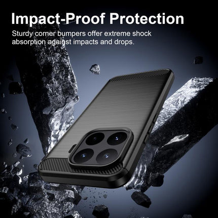Carbon Fiber Brushed Texture TPU Phone Case, For Xiaomi 17T Pro 5G, For Xiaomi 17T 5G, For Xiaomi Poco X8 Pro Max 5G, For Xiaomi Poco X8 Pro 5G, For Xiaomi 17 Ultra, For Xiaomi 17 Pro Max, For Xiaomi 17 Pro, For Xiaomi 17