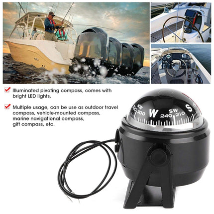 Nisa LC550 Car Boat Compass with Light