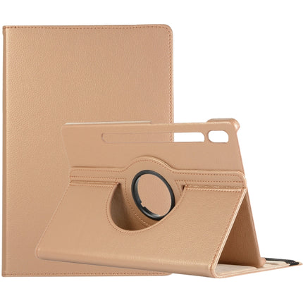 Litchi Texture Horizontal Flip 360 Degrees Rotation Leather Case with Holder, For Samsung Galaxy Tab S7 T870 (2020)