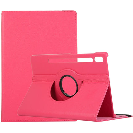 Litchi Texture Horizontal Flip 360 Degrees Rotation Leather Case with Holder, For Samsung Galaxy Tab S7 T870 (2020)