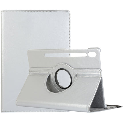 Litchi Texture Horizontal Flip 360 Degrees Rotation Leather Case with Holder, For Samsung Galaxy Tab S7 T870 (2020)