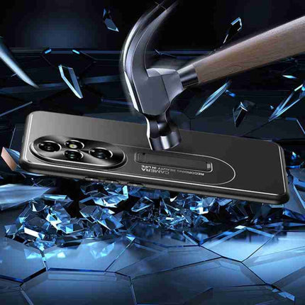 Frosted Metal Hybrid TPU Holder Phone Case, For Honor 200, For Honor 200 Pro