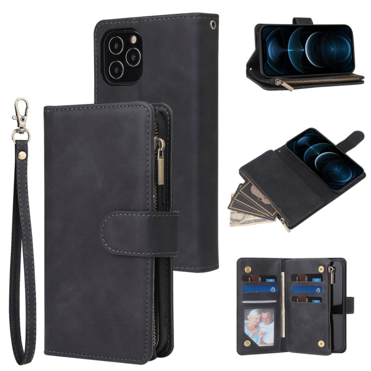 Multifunctional Retro Frosted Horizontal Flip Leather Case with Card Slot & Holder & Zipper Wallet & Photo Frame & Lanyard, For iPhone 12 Pro Max, For iPhone 12 / 12 Pro, For iPhone 12 mini, For Samsung Galaxy A11, For Samsung Galaxy A21s