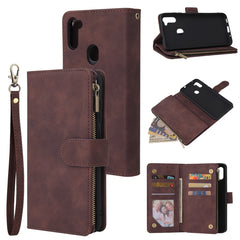 Multifunctional Retro Frosted Horizontal Flip Leather Case with Card Slot & Holder & Zipper Wallet & Photo Frame & Lanyard, For iPhone 12 Pro Max, For iPhone 12 / 12 Pro, For iPhone 12 mini, For Samsung Galaxy A11, For Samsung Galaxy A21s